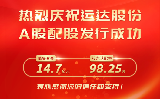 九游会股份A股配股完善收官